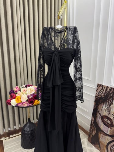 فستان فخم راقي لون اسود