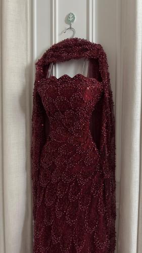 فستان سهره عودي خرز