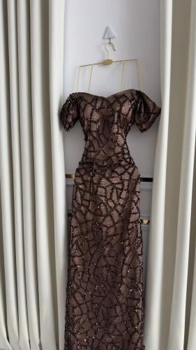 فستان سهره لون بني