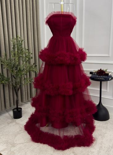 فستان سهره راقي لون عودي