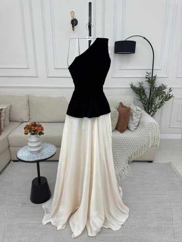 فستان سهره فخم لون اسود سكري