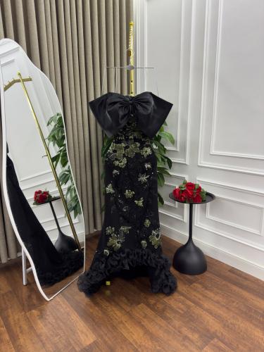 جلابيه مخوار راقي لون اسود مع تتطريز