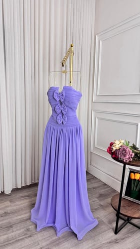 فستان ناعم لون موف