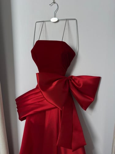 فستان سهره مخمل عودي