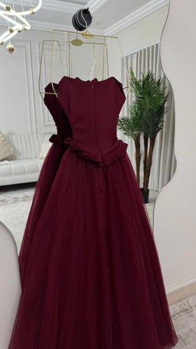 فستان سهره تل لون عودي