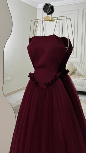 فستان سهره تل لون عودي