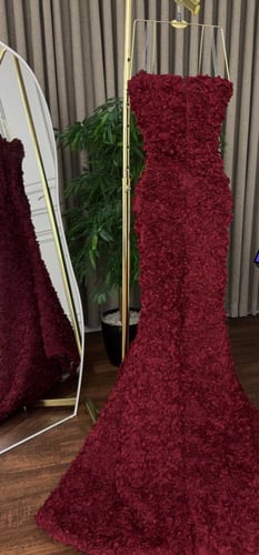 فستان سهره فخم لون عودي