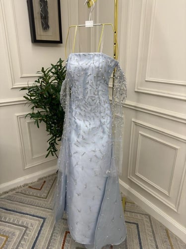 فستان سهرة فخم خامه تل ميكادو