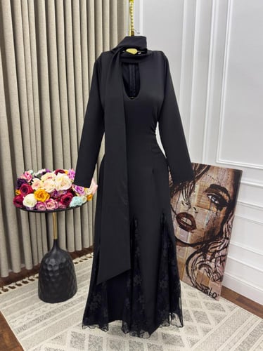 فستان سهره مميز لون اسود