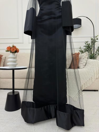 فستان سهره فخم لون اسود