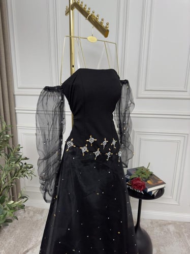 فستان سهره فخم لون اسود