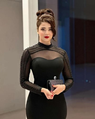 فستان سهره مميز بالولو لون اسود