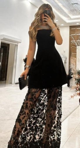 فستان سهره مميز لون اسود