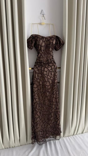 فستان سهره لون بني