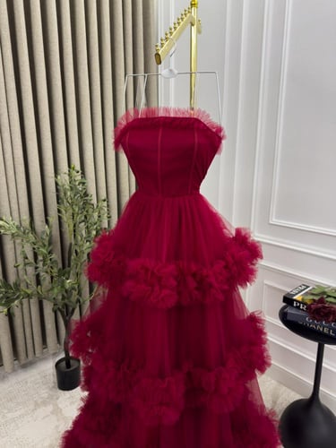 فستان سهره راقي لون عودي