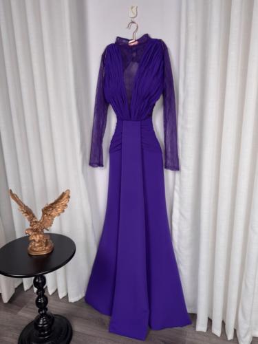 فستان العيد اللون موف