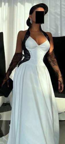 فستان سهره فخم لون سكري