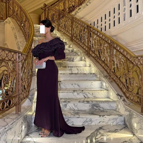 فستان ناعم لون موف