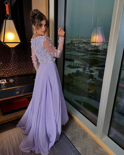 فستان سهره فخم لون سماوي