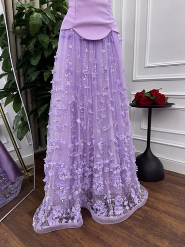 فستان مميز راقي لون موف