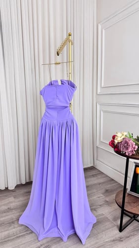 فستان ناعم لون موف