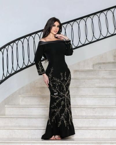 فستان فخم راقي لون اسود