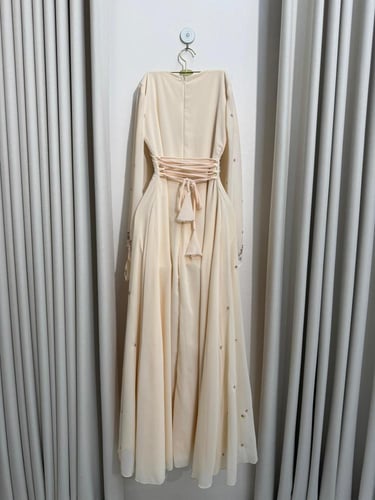 فستان جوروجت مطرز