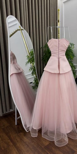 فستان فخم راقي لون روز