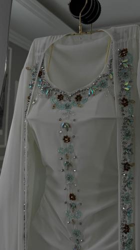 جلابيه جورجيت تطريز يدوي