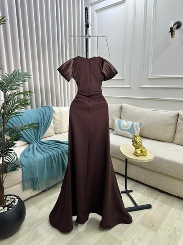 فستان ناعم باربي لون بني