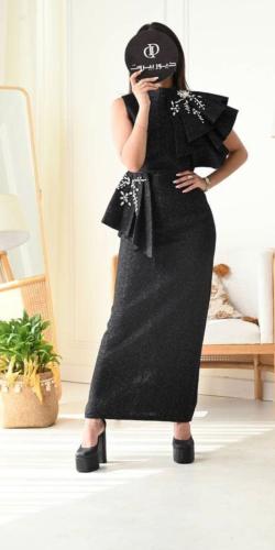 فستان سهره فخم لون اسود