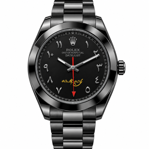 ساعة رولكس ديت جست سوداء بأرقام عربية | Rolex Datejust Black Arabic Dial Watch