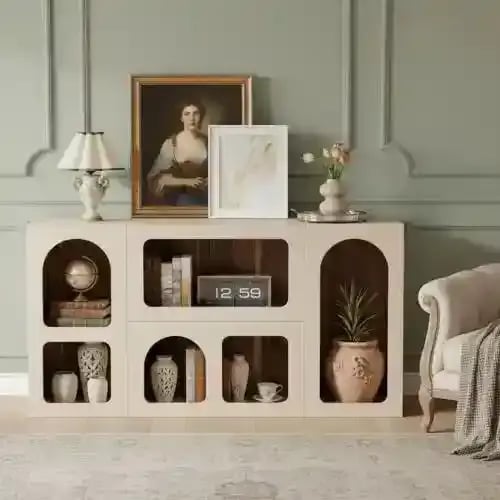 كونسول مدخل خشبي - تصميم فني عصري