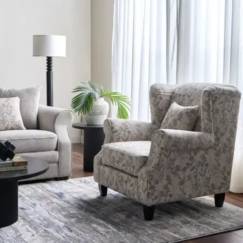 كرسي قماشي بمساند ذراعين-بوتانيكال