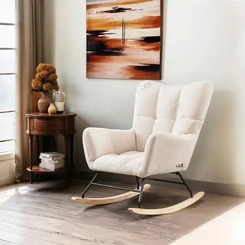 كرسي هزاز لون ابيض