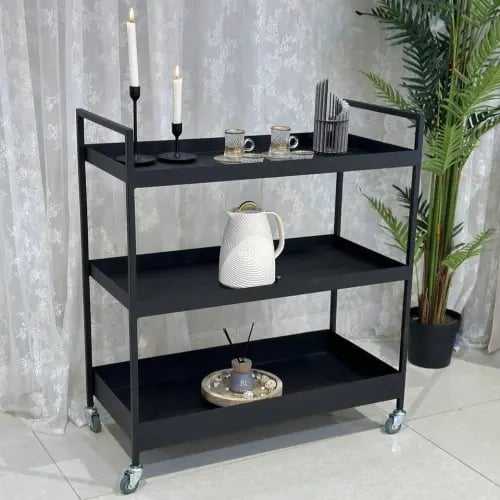 عربة تقديم ثلاث رفوف