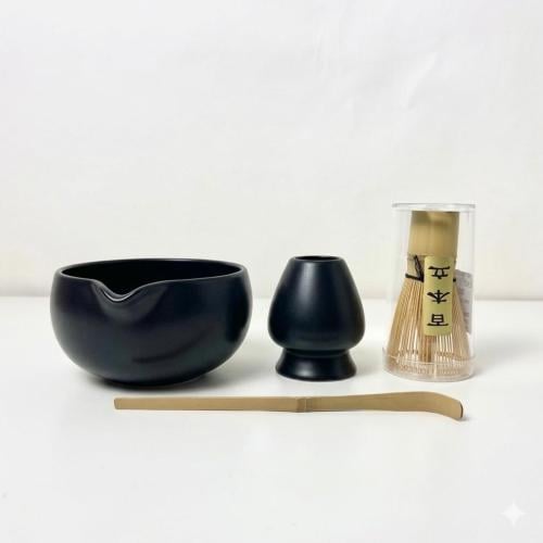 ادوات ماتشا 4 قطع اسود