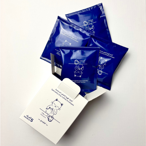 5 أظرف قهوة التقطير المختصة كولمبية قوت