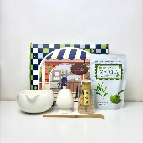 بكج ماتشا وادواتها ابيض