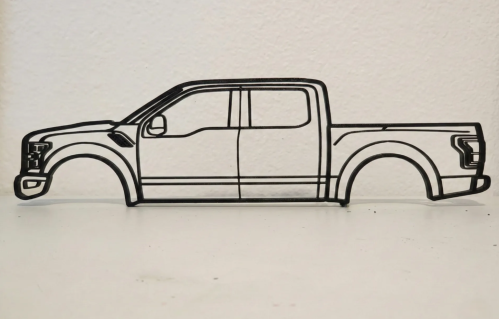 لوحة جدارية على شكل فورد Ford F-150 Raptor 13th
