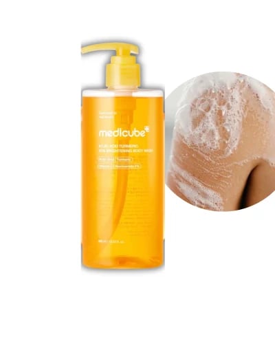 Medicube KOJIC ACID TURMERIC VITA BRIGHTENING BODY WASH 400ml غسول ميدكيوب تفتيح الجسم و توحيد لونه