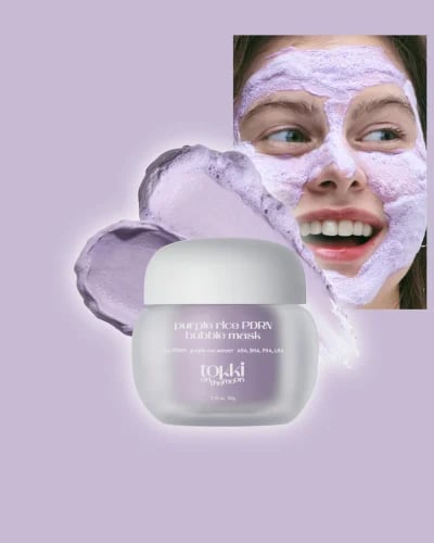 tokki on the moon purple rice PDRN bubble mask 50g...