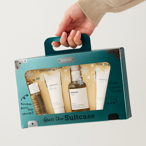 mixsoon Glass Skin Suitcase مجموعة العنايه بالبشره...