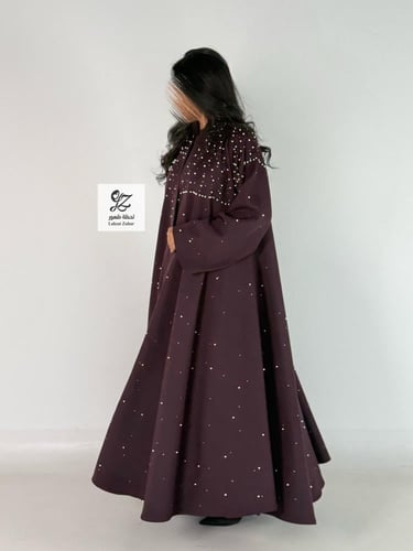 عبايه مبهره دبل كلوش بقماش باربي بتدخيل لولو فخم