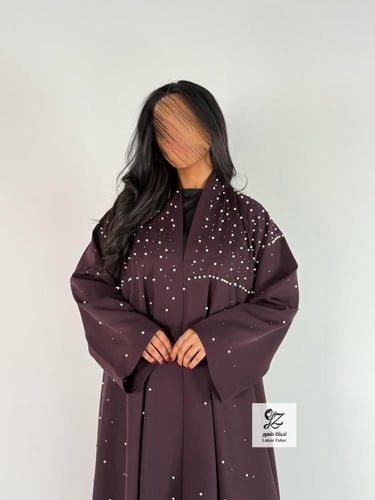 عبايه مبهره دبل كلوش بقماش باربي بتدخيل لولو فخم