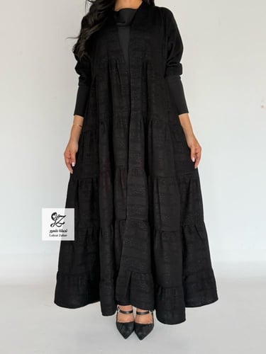 عبايه ميلاف كلوش كامل طبقات بقماش شاكيرا مشجر صيفي