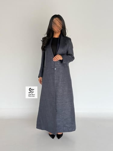 بليزر غيداء بقماش لنن مبطن