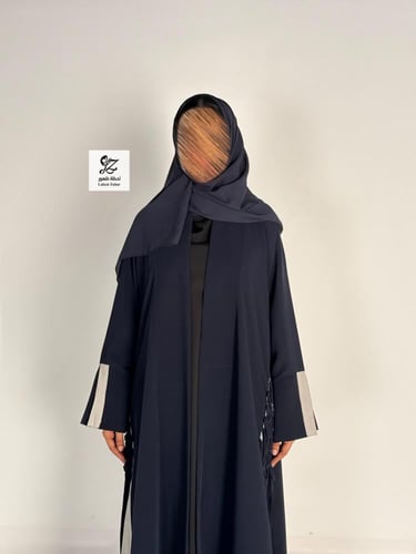 عبايه ميثاء بقماش شيفون جورجيت مشجر