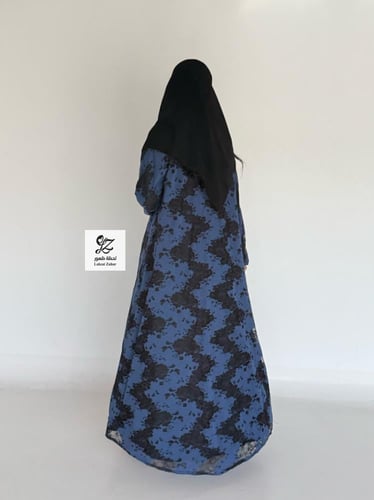 عبايه غيم كلوش بقماش دانتيل مشجر روسي