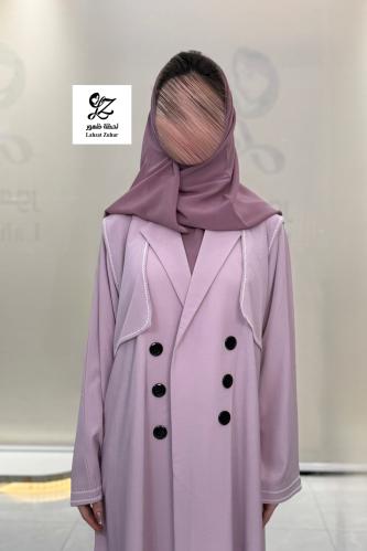 بليزر سفر بقماش كريب اوكراني بتدخيلات تطريز ناعم ل...